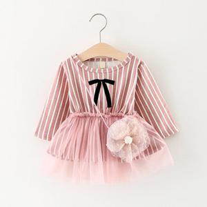 Stripe Girl Tutu Dress with Bag