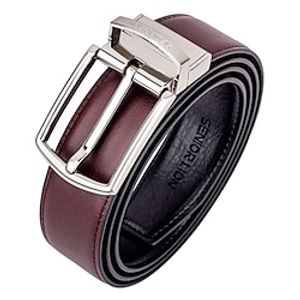 Men's Unisex Leather Belt Genuine Leather Cowhide Prong Buckle Plain Casual Cowboy Gift double-side Lightinthebox