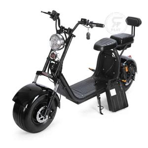 Megawheels 3000W Trendy Coco Harley Scooter With Fat Wheels & 60 V Lithium Removable Battery, Adults Electric Scooter - Black