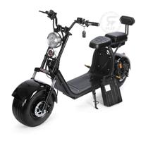 Megawheels 3000W Trendy Coco Harley Scooter With Fat Wheels & 60 V Lithium Removable Battery, Adults Electric Scooter - Black