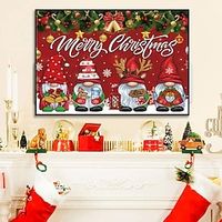Christmas Wall Art Canvas Christmas Dwarf Prints and Posters Abstract Portrait Pictures Decorative Fabric Painting For Living Room Pictures No Frame miniinthebox - thumbnail