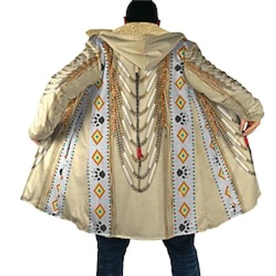 Feathers Vintage Tribal Men's Fleece Jacket Coat Hoodie Jacket Daily Wear Going out Fall Winter Hooded Long Sleeve khaki S M L Polyester Jacket Lightinthebox Feathers Vintage Tribal Men's Fleece Jacket Coat Hoodie Jacket Daily Wear Going out Fall Winter Hooded Long Sleeve khaki S M L Polyester Jacket Lightinthebox
