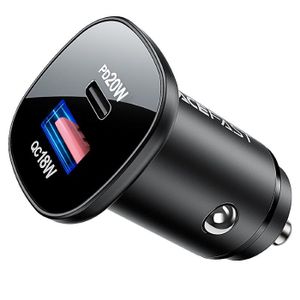 Acefast Fast Charge Car Charger B1 38W (1xUSB-C+1xUSB-A), Black