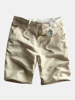 Chinese Style Cotton Linen Thin Shorts