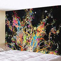 Psychedelic Abstract Wall Tapestry Art Decor Blanket Curtain Hanging Home Bedroom Living Room Decoration Polyester Hippie Lightinthebox - thumbnail