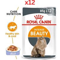 Royal Canin Feline Care Nutrition Intense Beauty Jelly Wet Cat Food Pouches