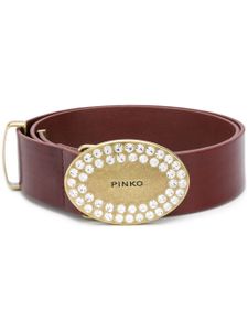 Pinko embellished buckle belt - Brown