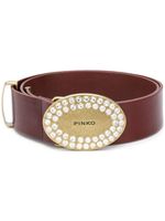 Pinko embellished buckle belt - Brown