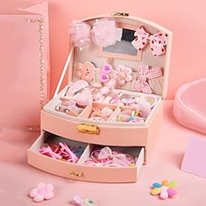 Children And Girls Jewelry Box Hair Clips Hair Accessories Storage Box Jewelry Set Multi Layer Earrings Earrings Storage Box Gift Lightinthebox