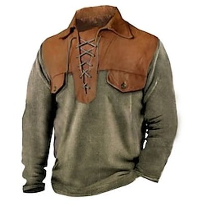 Men's Golf Shirt Casual Holiday Lapel Long Sleeve Fashion Basic Color Block Quick Dry Tie back Tie front Summer Regular Fit Brown Golf Shirt Lightinthebox Men's Golf Shirt Casual Holiday Lapel Long Sleeve Fashion Basic Color Block Quick Dry Tie back Tie front Summer Regular Fit Brown Golf Shirt Lightinthebox