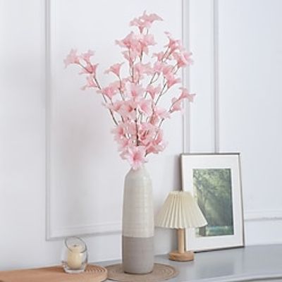 Flower Bundle Simulating 5 Branches Of Trumpet Flowers Suitable For Home Kitchen Restaurant Tabletop Courtyard Hotel Commercial Center Office Decoration. Lightinthebox