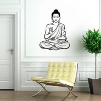 Wall Sticker Meditating Buddha Vinyl Decal DIY Removable Art Mural Home Decor