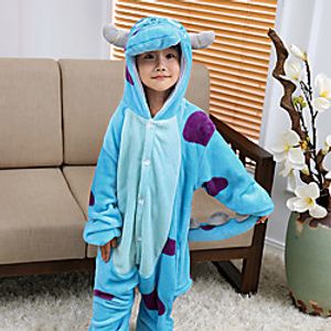 Kid's Kigurumi Pajamas Sully Onesie Pajamas Monster Inc Sleepwear Housecoat Costume Cartoon Blue Sleepsuit for Boys and Girls miniinthebox