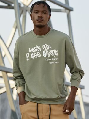 KOYYE Men Fashion Street Style Letter Printed Round Neck Sweatshirt KOYYE Men Fashion Street Style Letter Printed Round Neck Sweatshirt