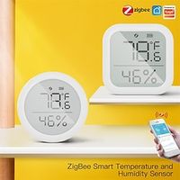 Tuya ZigBee Smart Home Temperature And Humidity Sensor With LED Screen Works With Google Assistant and Tuya Zigbee Hub Lightinthebox - thumbnail