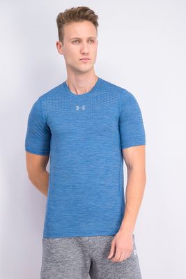 Mens HeatGear CoolSwitch Twist Slim Short Sleeve Top  Blue