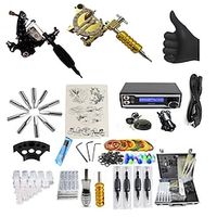 BaseKey Professional Tattoo Kit Tattoo Machine - 2 pcs Tattoo Machines, Professional  All in One Aluminum Alloy 18 W Coil Tattoo Machine Lightinthebox - thumbnail
