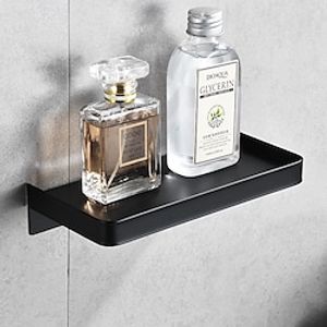 Bathroom Shelf Wall Mounted Storage Shelf,Stainless Steel Tray for Storing Mobilephones, Toilet Paper(BlackChromeGolden) Lightinthebox