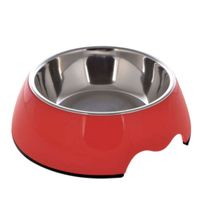 Nutrapet Melamine Round Bowl Red M:17.5 x 6.5Cms 350/Ml11.8Oz