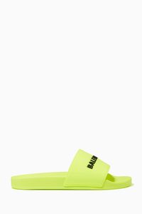 Logo Pool Slides in Rubber