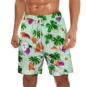 Men's Swim Trunks Swim Shorts Quick Dry Board Shorts Bathing Suit with Pockets Drawstring Swimming Surfing Beach Water Sports Tropical Printed Spring Summer Lightinthebox