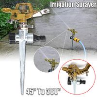 Garden Metal Impulse Spike Water Sprinkler Sprayer Watering Lawn 360° Rotary Yard Irrigation - thumbnail