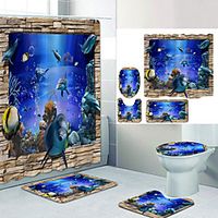 Bathroom Shower Curtain  Mat Set 1# Contemporary Polyester New Design Lightinthebox - thumbnail