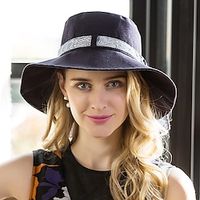 Hats Fiber Cotton Bucket Hat Floppy Hat Sun Hat Casual Beach Classic Sun Protection With Lace-up Polka Dot Headpiece Headwear Lightinthebox - thumbnail