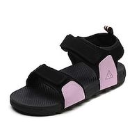 Women's Sandals Flat Sandals Platform Sandals Plus Size Daily Summer Flat Heel Peep Toe Sporty Casual Faux Leather Magic Tape Color Block Black Pink Gray Lightinthebox - thumbnail