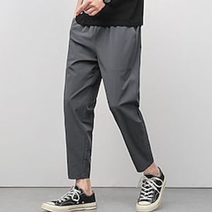 Men's Trousers Cropped Pants Casual Pants Pocket Plain Comfort Breathable Outdoor Daily Going out Fashion Casual Black Army Green Lightinthebox