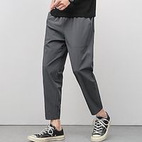 Men's Trousers Cropped Pants Casual Pants Pocket Plain Comfort Breathable Outdoor Daily Going out Fashion Casual Black Army Green Lightinthebox - thumbnail