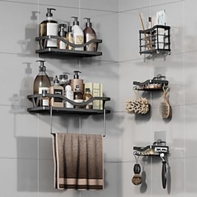 2345PCS Bathroom Storage Shelf Perforation-Free Toilet Wall Storage Shelf Shower Room Wall Hanging Shelf Lightinthebox 2345PCS Bathroom Storage Shelf Perforation-Free Toilet Wall Storage Shelf Shower Room Wall Hanging Shelf Lightinthebox