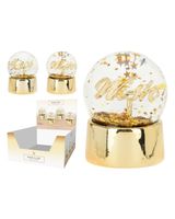 Homesmiths Christmas Water Ball Wording Gold Assorted 1 Piece