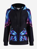 Casual Butterfly Printed Women Hoodies