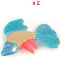 Petlinks Batty Beta Fish With Frills Catnip Cat Toy (Pack of 2