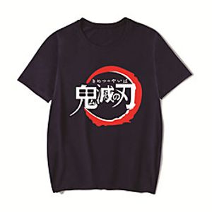 Men's Unisex Tee T shirt Hot Stamping Anime Graphic Prints Plus Size Demon Slayer Print Short Sleeve Casual Tops Cotton Basic Designer Big and Tall White Black Red Lightinthebox