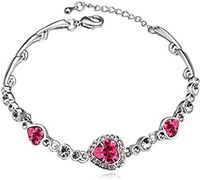 Swarovski Elements 18K White Gold Plated Bracelets encrusted with Swarovski Crystals SWR-236