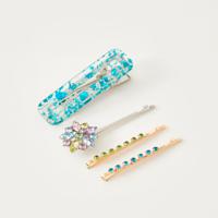 Studded 4-Piece Hair Pin and Hair Clip Set