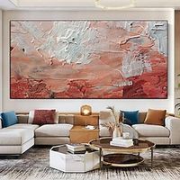 Handmade Oil Painting Hand Painted Horizontal Abstract Landscape Contemporary Classic Rolled Canvas (No Frame) Lightinthebox