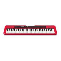 Casio Casiotone CTS-200 61-Key Portable Electric Keyboard Red