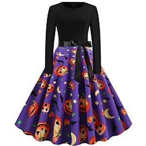 Pumpkin Women's Halloween Festival Halloween Festival / Holiday Terylene Purple Women's Easy Carnival Costumes Halloween / Dress miniinthebox