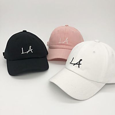 1pcs Kids  Toddler Unisex Basic Birthday  Casual  Daily Wear Letter Stylish Cotton Hats  Caps White  Black  Blushing Pink S Lightinthebox