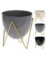 Homesmiths Flower Pot on Metal Stand Assorted 1 Piece