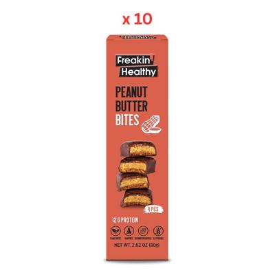 Freakin Healthy Peanut Butter Bites 10X80G
