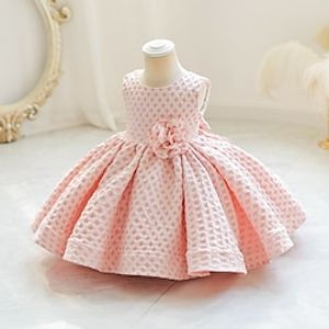 Toddler Girls' Party Dress Solid Color Sleeveless Party Adorable Princess Polyester Summer Spring Fall 3-7 Years Pink Purple Green Lightinthebox