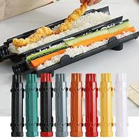 DIY Striped Sushi Mold Quick Sushi Making Tool Set Vegetable Meat Drum Household Kitchen Sushi Rocket Launcher Kitchen Accessory DIY mesin pembuat Sushi peralatan dapur Kitchen Supplies Lightinthebox