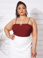 YOINS BASICS Plus Size Cut Out Backless Design Spaghetti Sleeveless Cami - thumbnail