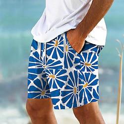 Floral Printed Men's Board Shorts Hawaiian Shorts Swim Trunks Drawstring with Mesh lining Elastic Waist Holiday Beach Wear Lightinthebox