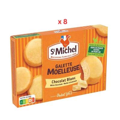 St Michel Soft Galette Moelleuse White Chocolate Cake, 8X180G