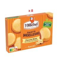 St Michel Soft Galette Moelleuse White Chocolate Cake, 8X180G